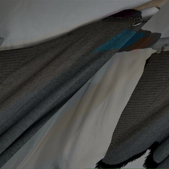 Vtg Wool Keyhole Neck Fringe Hem Pullover Hooded Cape Poncho Gray Women One Size - Picture 8 of 10